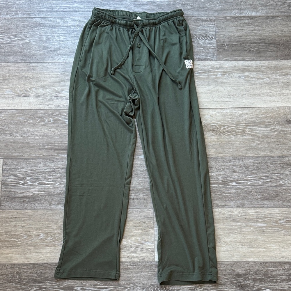 Life Is Good Olive Green Lightweight Sleep Pants